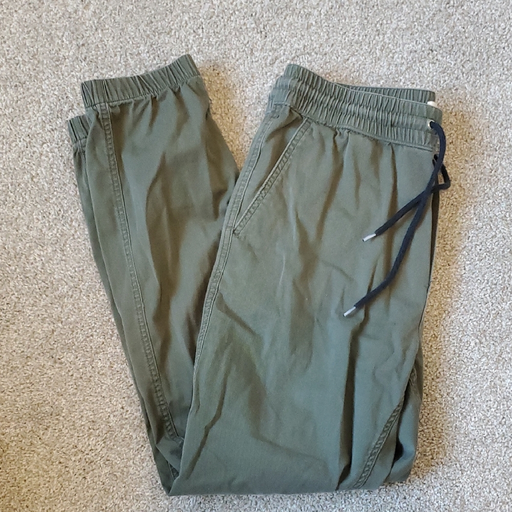 H&M Men's Olive Jogger Pants with Drawstring